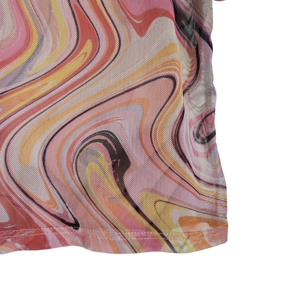 Gaze Psychedlic Sheer Crop Top - Picture 3 of 3